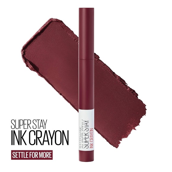 Maybelline Super Stay Ink Crayon Lipstick Matte Longwear 65 Settle For More - Picture 2 of 6